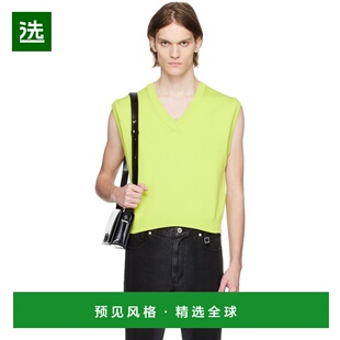 1h可退 香港直邮Wooyoungmi 吴阳米 男士 绿色 Cropped 马甲 W231