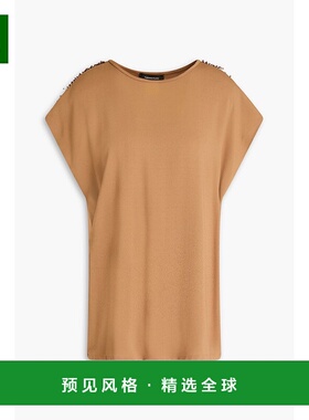 1h可退 香港直邮Fabiana Filippi 女士 Sablé 串珠精饰弹力绉上