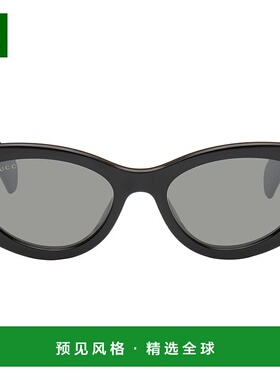 1h可退 香港直邮Gucci 古驰 女士 黑色 Cat-Eye Frame 太阳镜 GG1