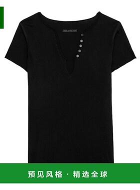 香港直邮ZADIG & VOLTAIRE 女士T恤 JWTN00447NOIR SS2025