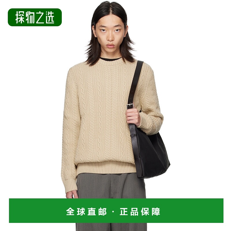 香港直邮barbour 巴伯尔 男士 驼色 Lowfen Cable-Knit 毛衣 MKN1