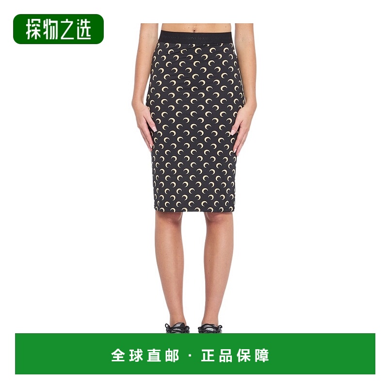 香港直邮Marine Serre 印花半身裙 WSK123ACJER0001IT99Bla