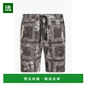 香港直邮officine generale 男士 1h可退 Phil 印花莱赛尔纤维短