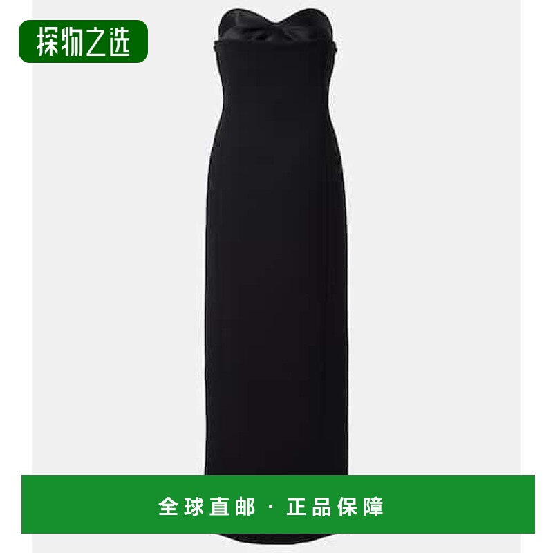 1h可退 香港直邮KHAITE 女士 Yael crêpe 长款连衣裙 black黑色