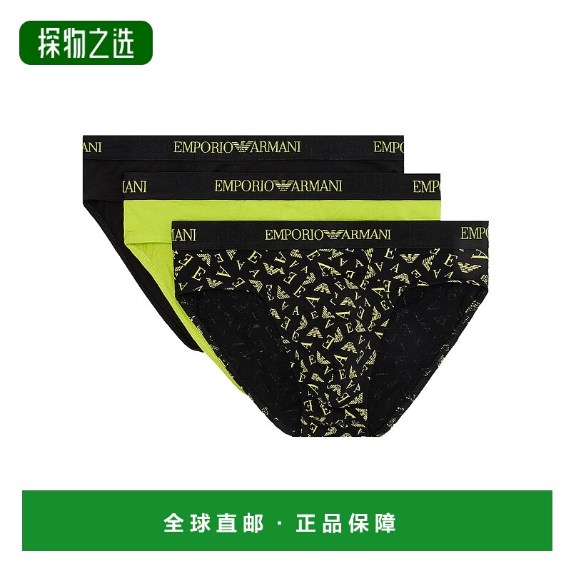 香港直邮Emporio Armani 松紧腰三角内裤3件套 1116243F7223