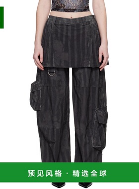 1h可退 香港直邮Collina Strada 女士 黑色 Lawn Skirt 工装裤 XX