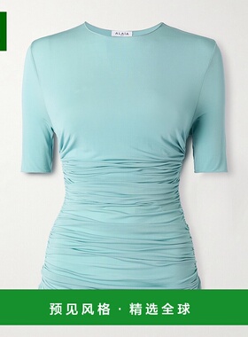 1h可退 香港直邮Alaïa 女士 褶皱弹性针织T恤 AA9H1248J050B