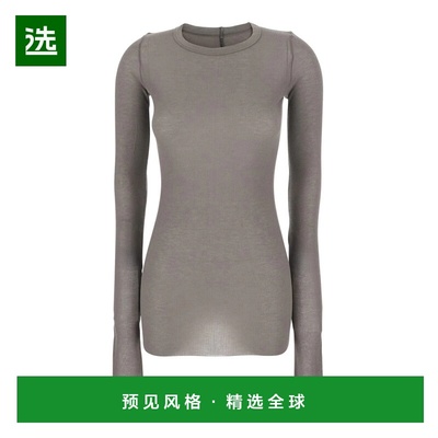香港直邮RICK OWENS 女士T恤 RP01F6202RC34 SS2026 灰色 长袖T恤