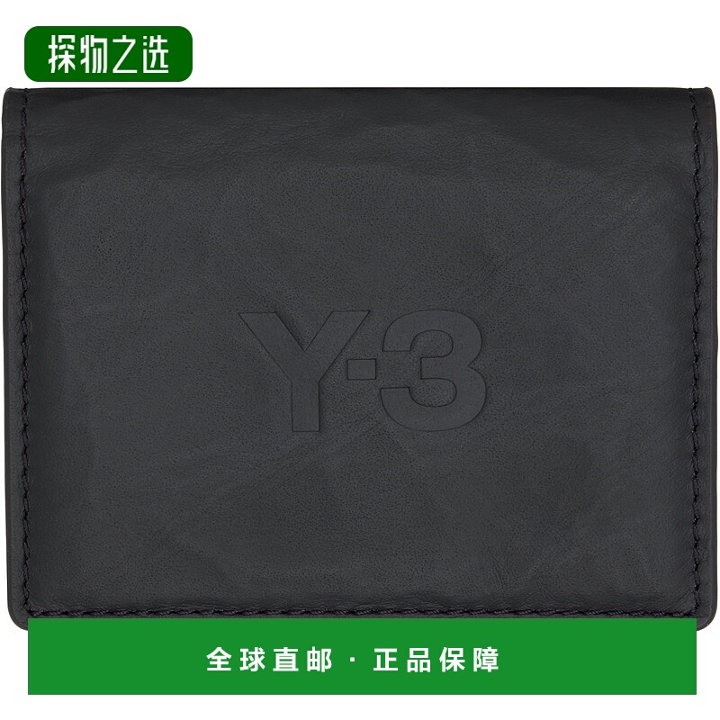 香港直邮Y-3 男士 黑色 Logo Leather 卡包 JD2898