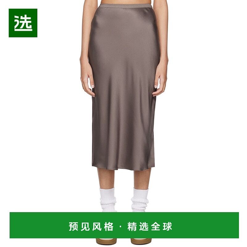 香港直邮ANINE BING 女士 棕色 Bar 半身裙 A044001B