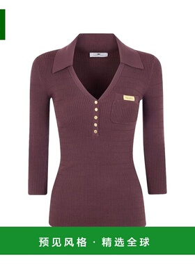 1h可退 香港直邮Elisabetta Franchi 女士 棕色毛线衫 MK86B61E2