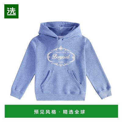 1h可退 香港直邮Bonpoint 女童 Barack 棉混纺连帽衫童装