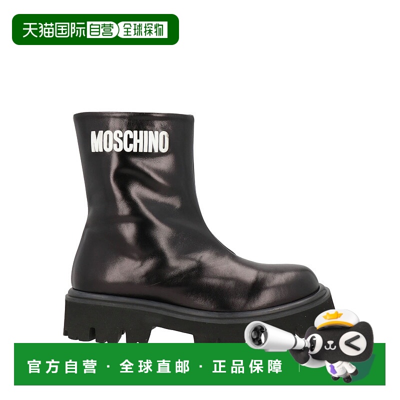 1h可退 香港直邮Moschino 莫斯奇诺 女士 脚踝靴 black黑色 舒适