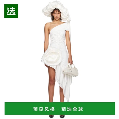 1h可退 香港直邮Vaquera 女士 独家发售白色 Afterparty 连衣裙 V