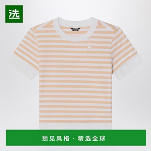 女士 Emel white 1h可退 条纹T恤 Way beige K2126ZWBC 香港直邮K