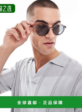 香港直邮ASOS 男士 and frame 设计六边形灰色镜片太阳眼镜