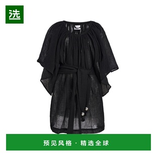 1h可退 香港直邮LISA MARIE FERNANDEZ 女士 天使袖亚麻混纺薄纱