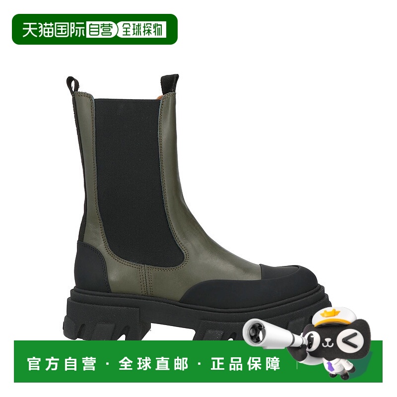 1h可退 香港直邮GANNI 甘尼 女士 脚踝靴 green绿色 舒适时尚