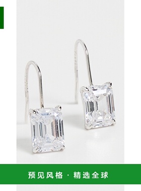 1h可退 香港直邮Shashi 女士 Baguette French 翠绿色钩扣耳环