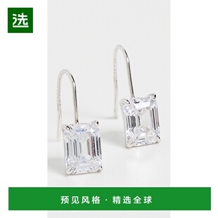 1h可退 香港直邮Shashi 女士 Baguette French 翠绿色钩扣耳环