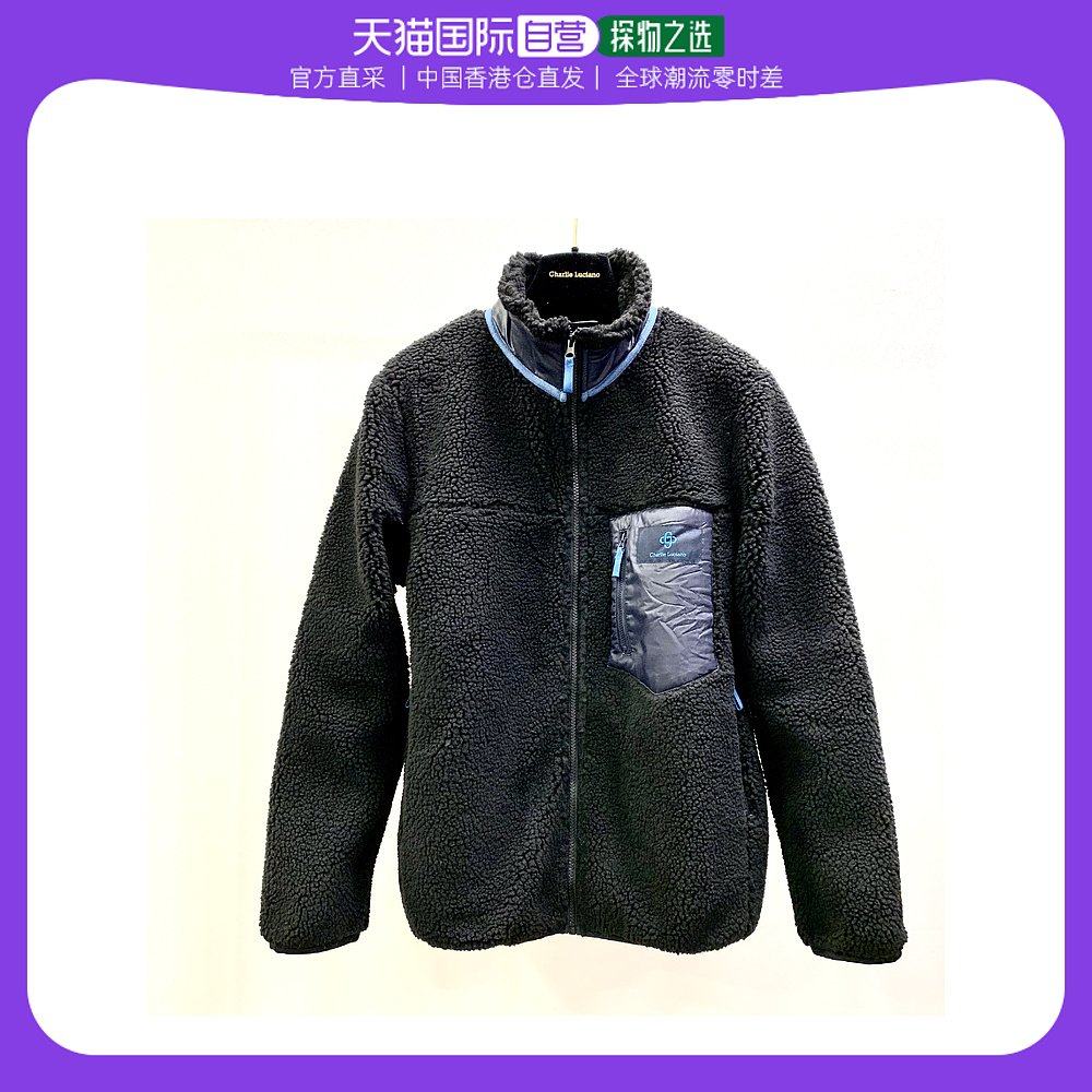香港直邮charlie luciano 摇粒绒黑外套毛衣/针织衫