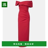 香港直邮Rachel Gilbert 女士 1h可退 Gale 垂褶露肩酒会礼服