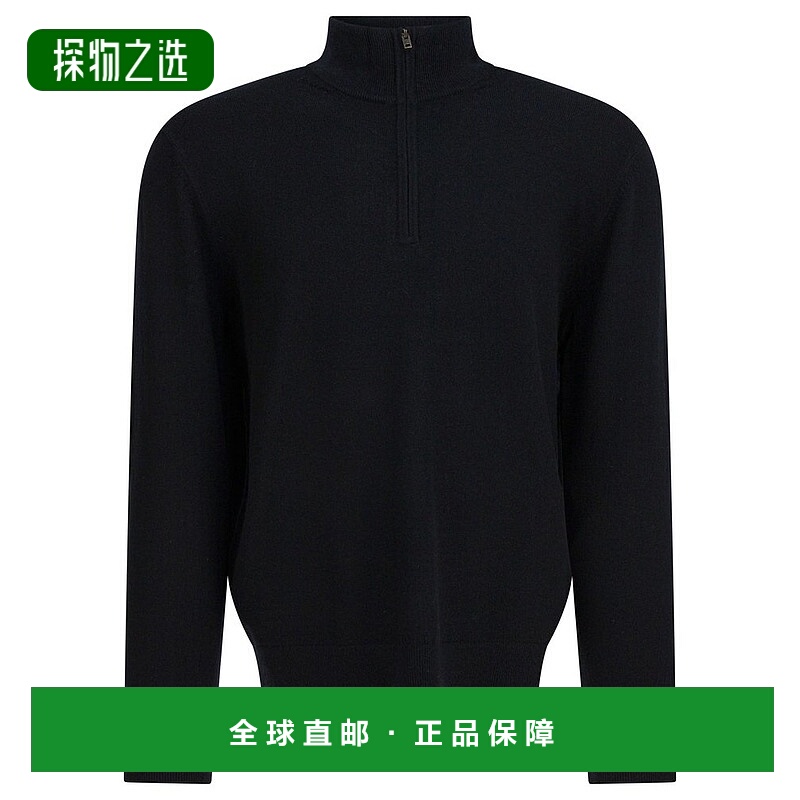 香港直邮VINCE 男士 半拉鍊針織衫 MR8066577A black黑色 舒适时