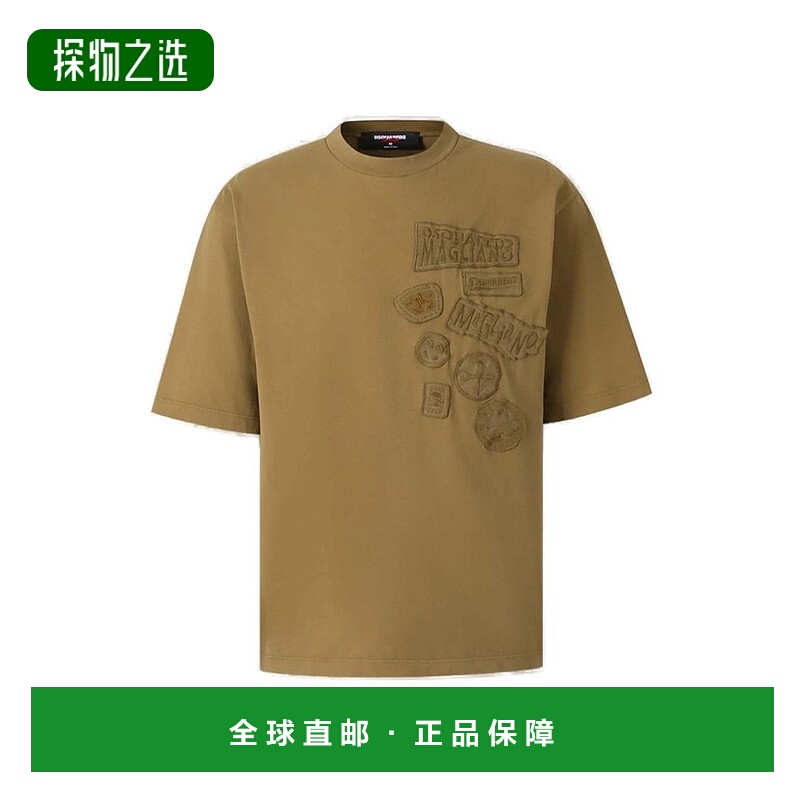 香港直邮Dsquared2 二次方 男士 標誌貼片圓領 T 卹 S71GD1597D20