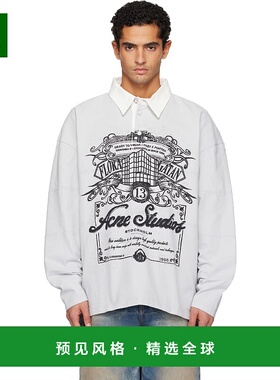 1h可退 香港直邮Acne Studios 艾克妮 男士 灰色徽标 Polo 衫 CL0