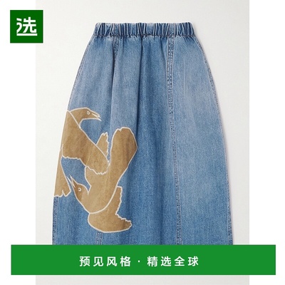 香港直邮Marni 玛尼 女士 牛仔半身裙 GOJD0666QSUSCY44a字裙