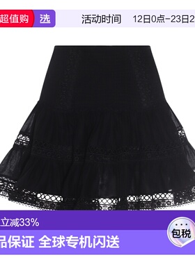 1h可退 香港直邮Charo Ruiz Ibiza 女士 黑色棉质迷你半身裙 2514