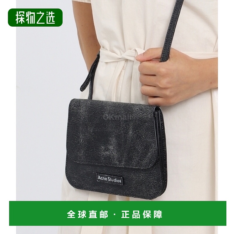 韩国直邮acne studios platt裂痕做旧皮革单肩斜挎包百搭A10294