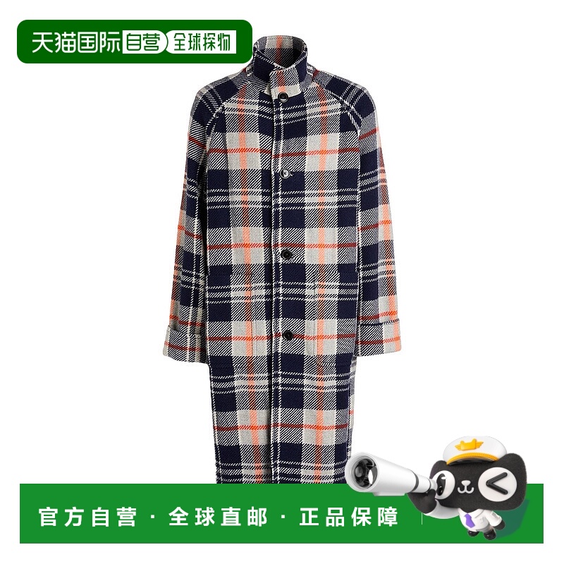 1h可退 香港直邮Kenzo 高田贤三 男士 大衣 blue蓝色 舒适时尚