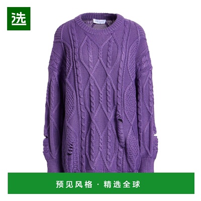 1h可退 香港直邮Patrizia Pepe 柏翠莎 佩佩 女士 毛衣 purple紫