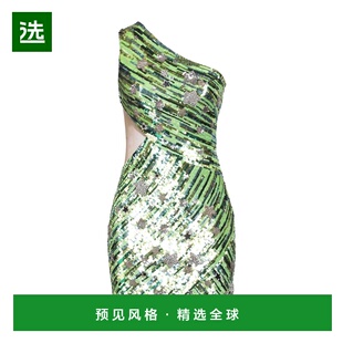 1h可退 香港直邮Elisabetta Franchi 女士 珠片连衣裙 green绿色
