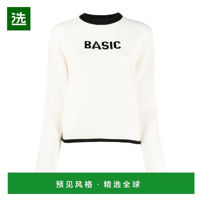 香港直邮GCDS 女士针织毛衣 FW23W38015001 AW2023 白色 图案提花