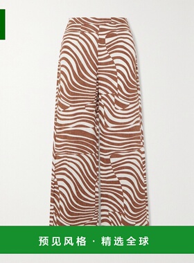 1h可退 香港直邮FAITHFULL THE BRAND 女士 Sibyl 印花亚麻直筒裤