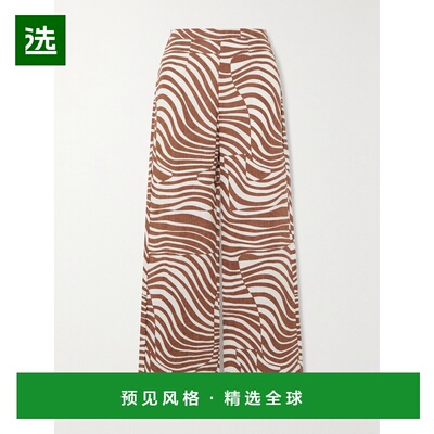 1h可退 香港直邮FAITHFULL THE BRAND 女士 Sibyl 印花亚麻直筒裤