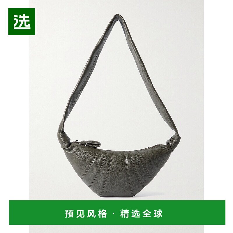 美国直邮Lemaire 女士 牛角包形小号拼接织纹皮革【付后1h可退】