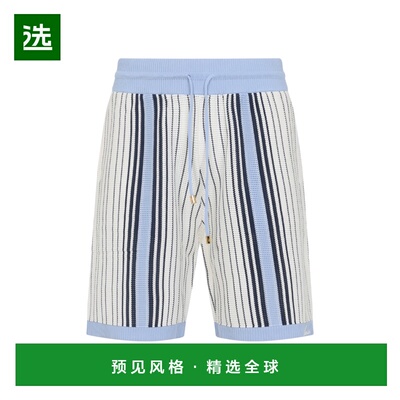 1h可退 香港直邮AMIRI 男士 Script 条纹短裤 AMKNSH1048ASHLEY