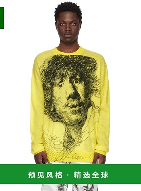 1h可退 香港直邮J.W. Anderson 男士 黄色圆领毛衣 KW0796YN0173