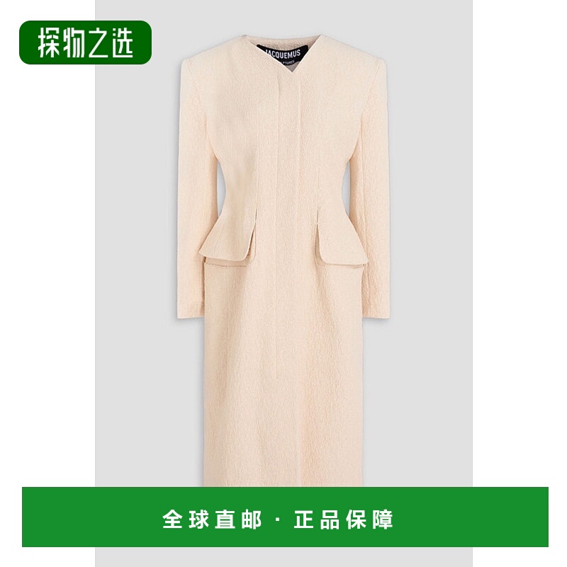 香港直邮Jacquemus 女士 棉混纺毛圈花呢中长连衣裙 24E241CO0631