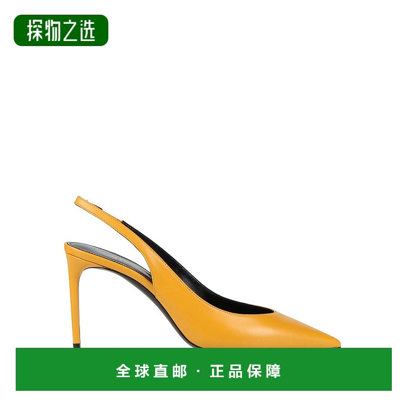 1h可退 香港直邮Saint Laurent 圣罗兰 女士 浅口鞋 yellow黄色