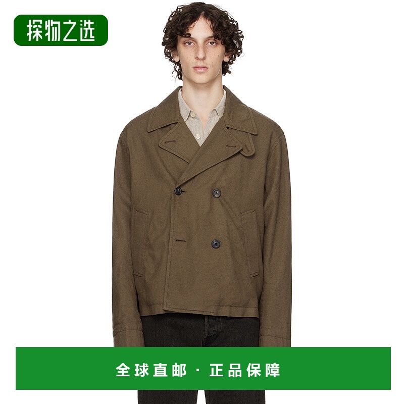 1h可退 香港直邮Our Legacy 男士 灰褐色 Dispatch 双排扣夹克 M2
