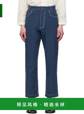 1h可退 香港直邮HARAGO 男士 蓝色 Double Stitch 长裤 SS2556