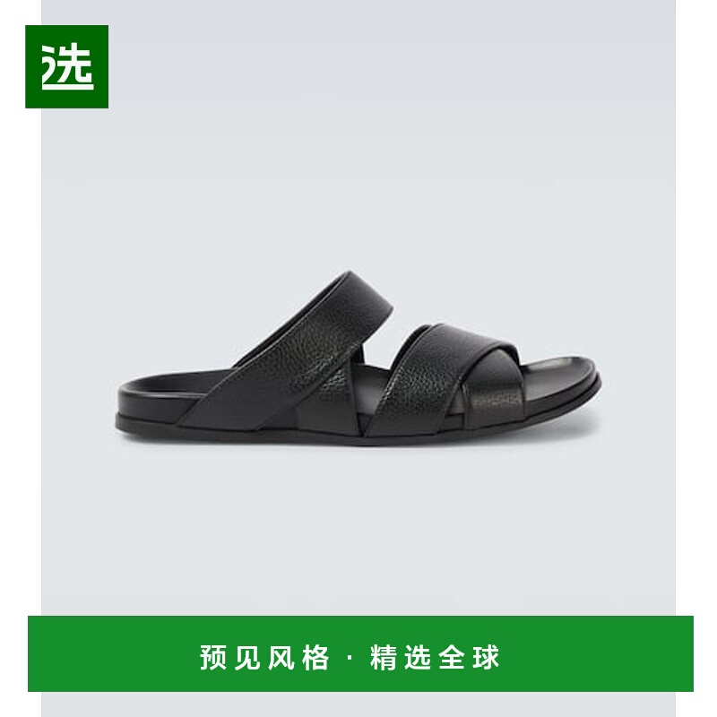 香港直邮MANOLO BLAHNIK 莫罗·伯拉尼克 男士 Inezmu 皮质凉鞋