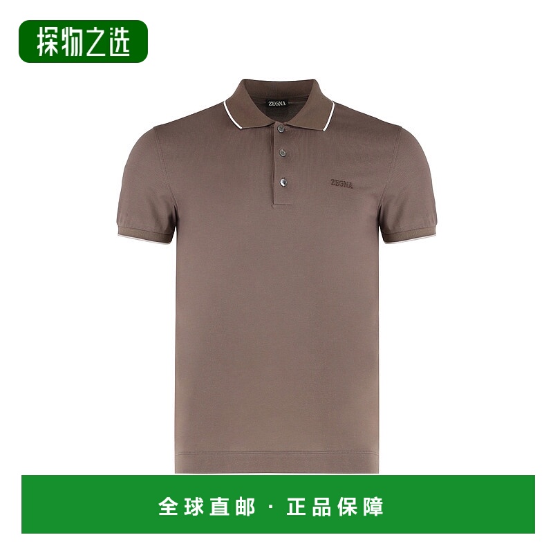 香港直邮zegna 杰尼亚 男士 傑尼亞標誌刺繡短袖 Polo 衫 G746UG3