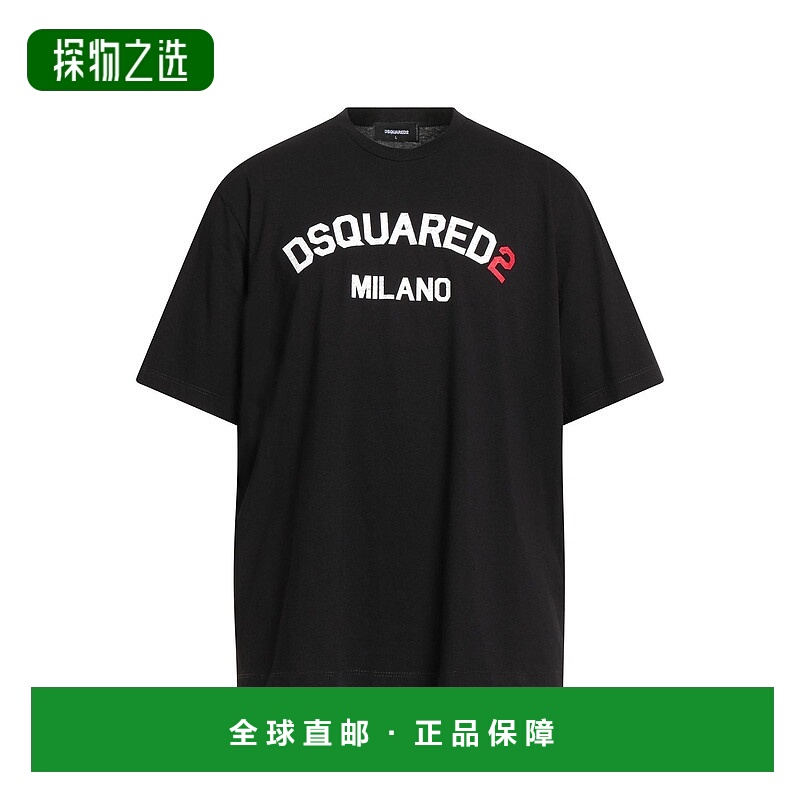 香港直邮Dsquared2 二次方 男士 T恤 black黑色 舒适时尚