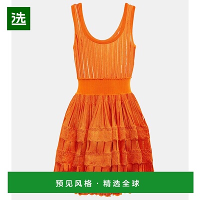 1h可退 香港直邮Alaïa 女士 Crinoline 迷你连衣裙 orange橙色 舒