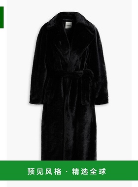 1h可退 香港直邮Sandro 女士 人造皮草大衣 SFPOU00593NOIR西装